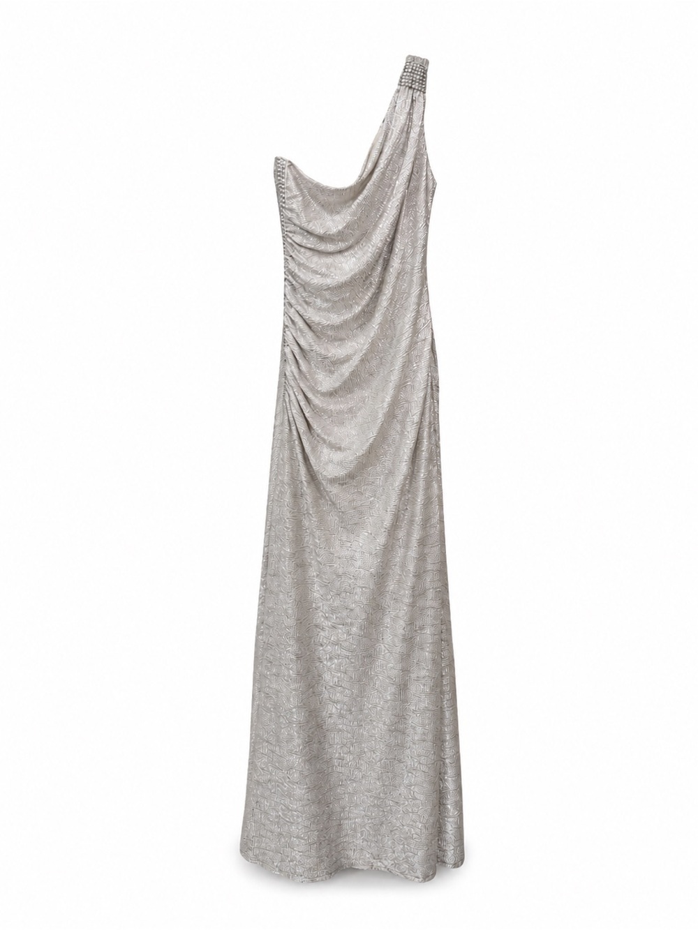 Cache One-Shoulder Metallic Gown – Size 4 – Never Worn (No Tags)